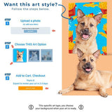 Custom Pet Art Framed Canvas - Pop Your Pup!™
