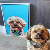 Custom Pet Art Framed Canvas