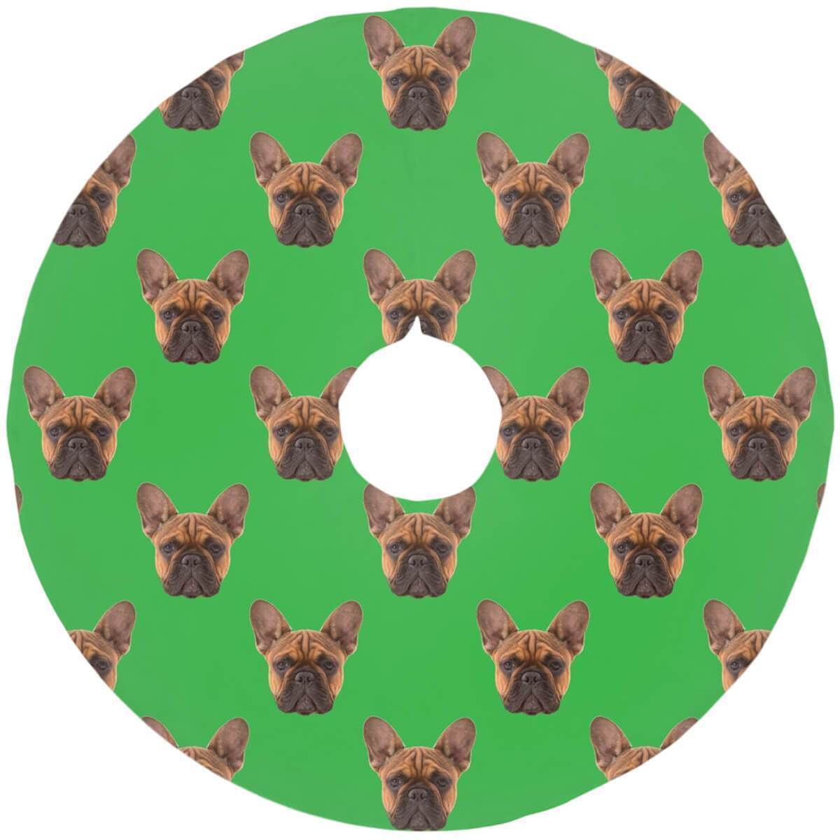 Original Pet Pop Art Christmas Tree Skirt - Custom pet art of your dog or cat by pop-your-pup