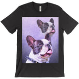 Super Portrait Mens Crew Neck T-shirt - Custom pet art of your dog or cat by pop-your-pup