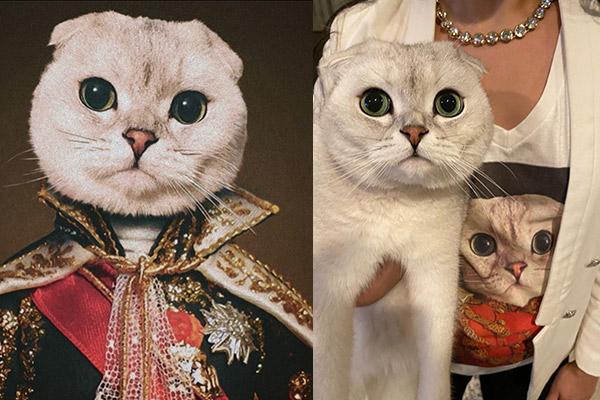 La pintura del gato renacentista es una cosa y es increíble