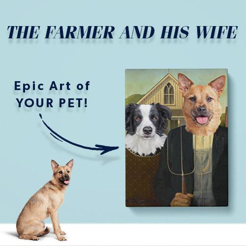Pet Icon - American Gothic Dog Art | Pop Your Pup!™