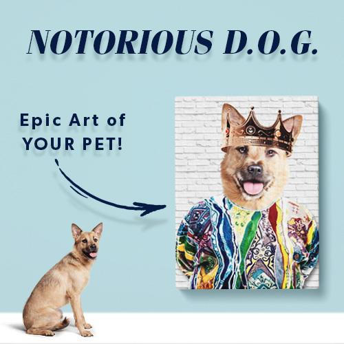 Pet Icon - Biggie Smalls Dog Art | Pop Your Pup!™