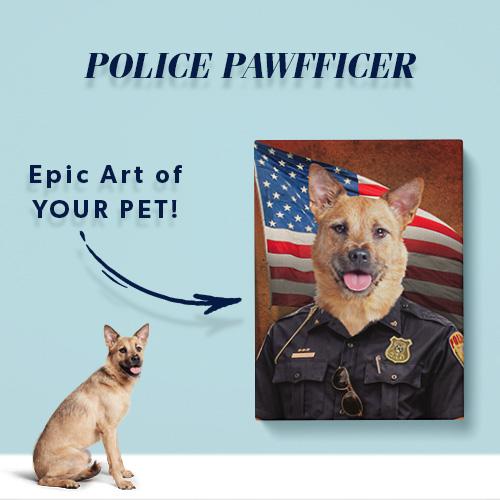 Pet Icon - Police Officer Dog Art | Pop Your Pup!™