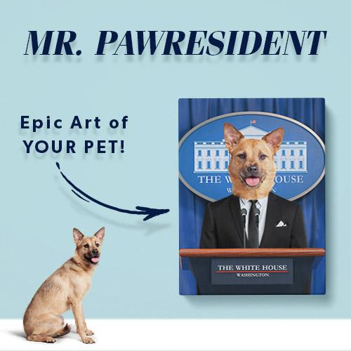 Pet Icon - President Dog Art | Pop Your Pup!™