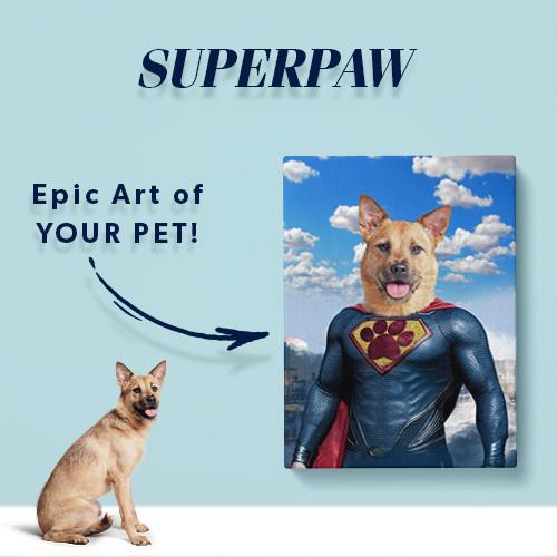 Pet Icon - Superman Dog Art | Pop Your Pup!™