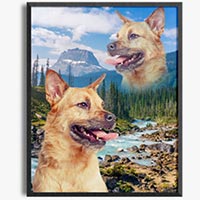 Retro dog art collection