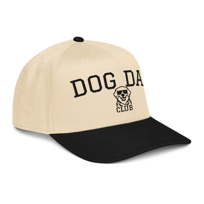 Beige and black cap with 'DOG DAY CLUB' text and logo on a white background