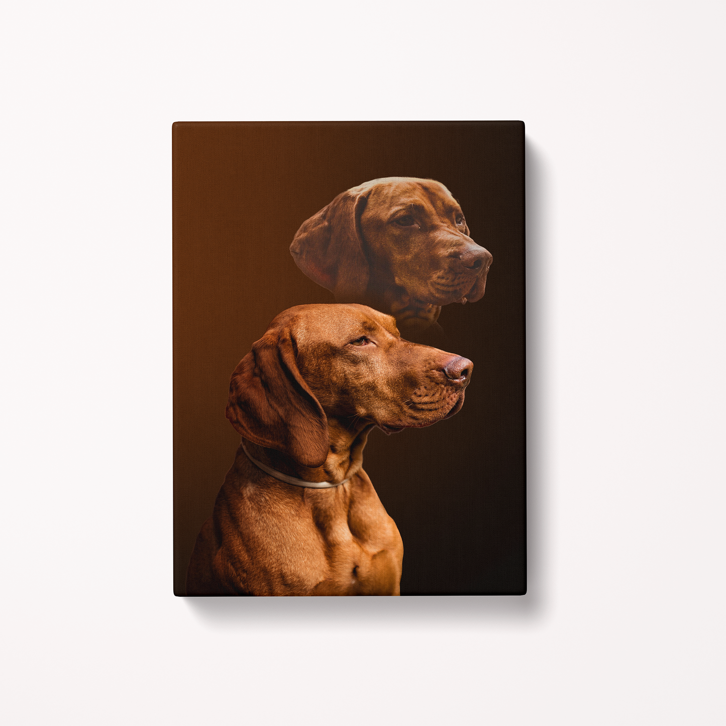 Custom Pet Art Canvas Wrap 32 x 48 super portrait canvas print two brown vizsla