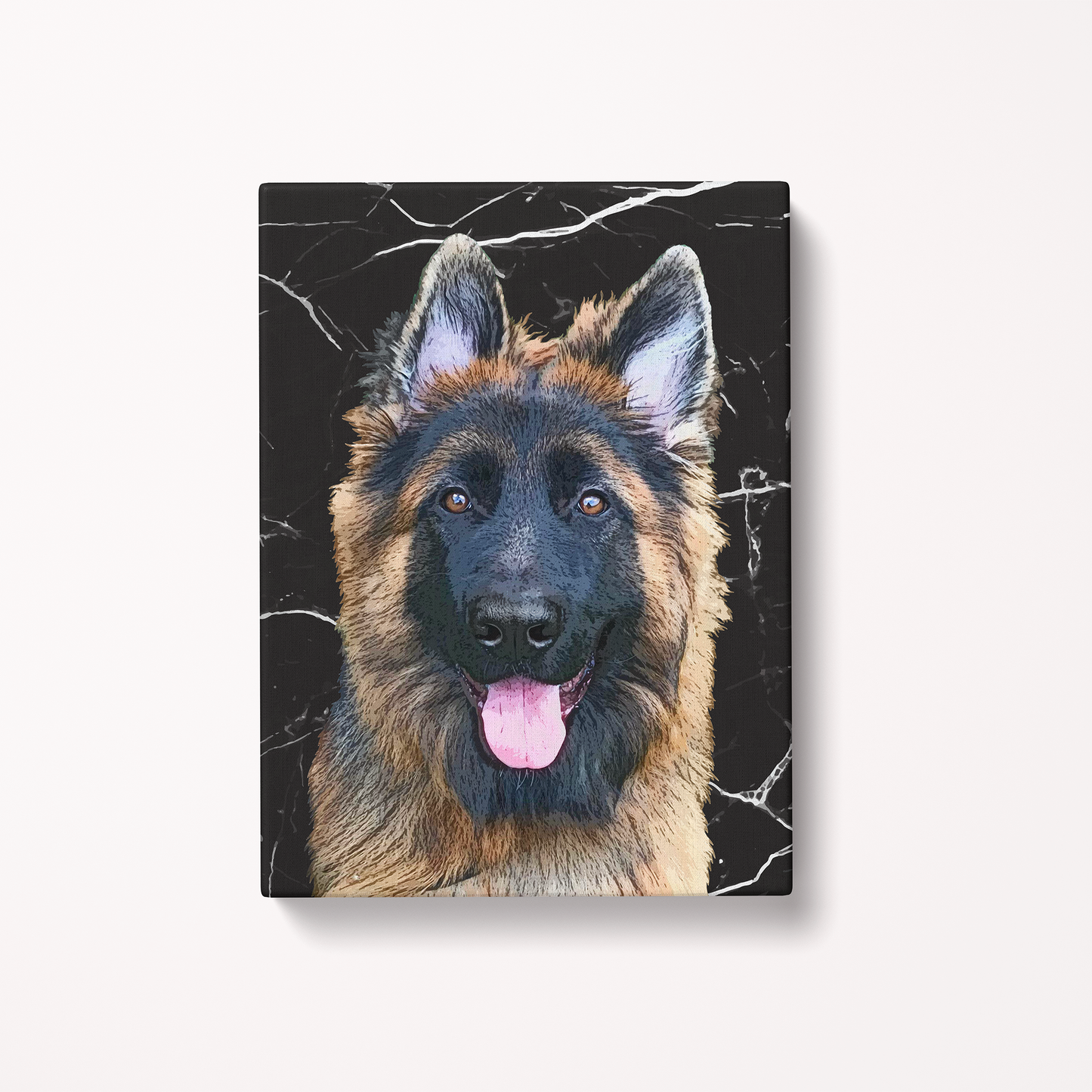 Original Pet Pop Art Canvas Wrap canvas print long haired german shepherd