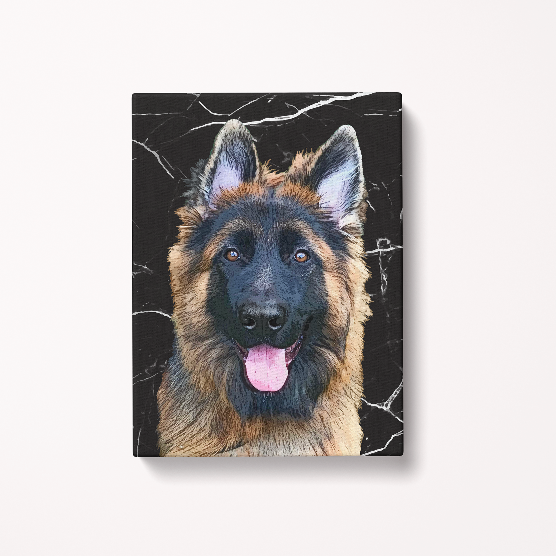 Original Pet Pop Art Canvas Wrap canvas print long haired german shepherd