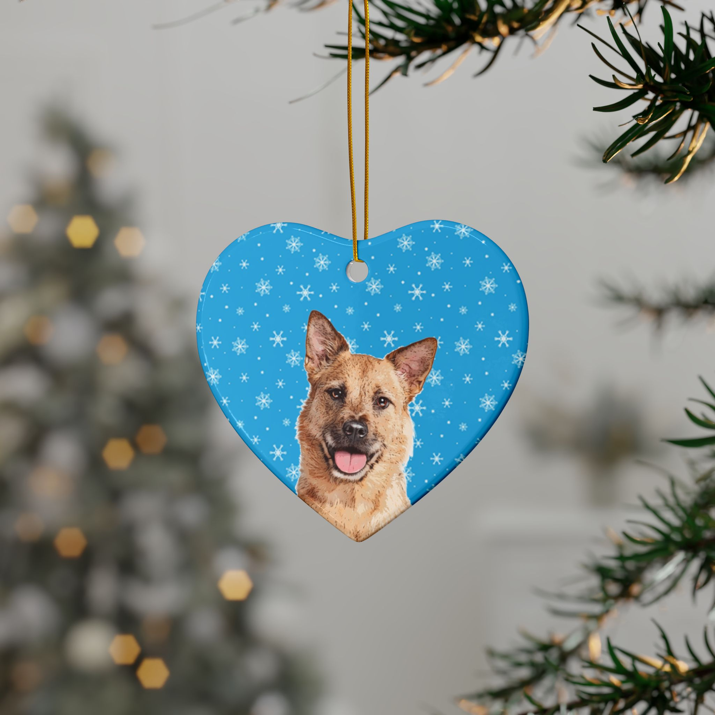 Custom Pet Art Holiday Ornaments