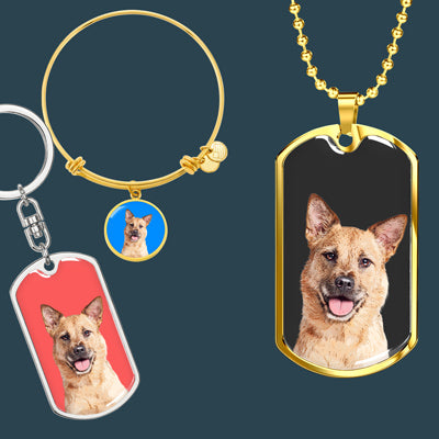 Custom Pet Art - Dog Tag Keychain – Pop Your Pup!™