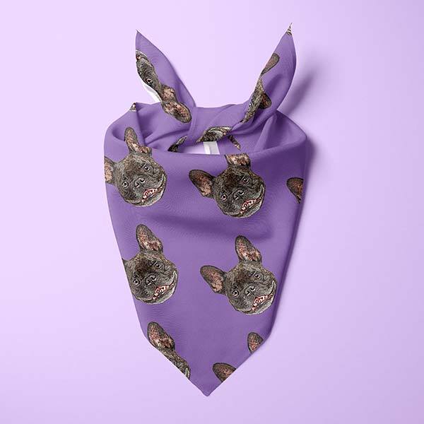 Custom Pet Art Bandana - Custom pet art of your dog or cat by pop-your-pup