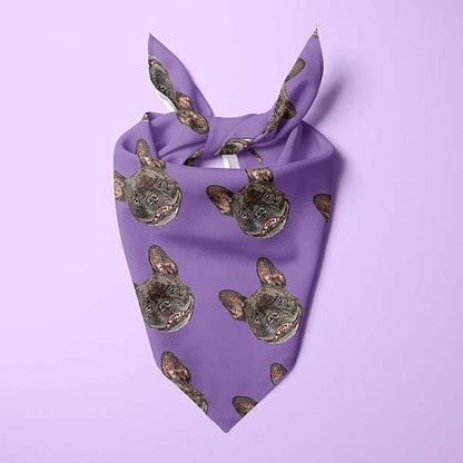 Custom Pet Art Bandana - Custom pet art of your dog or cat by pop-your-pup