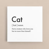 Canvas Quote - Cat Definition - Custom pet art of your dog or cat by pop-your-pup