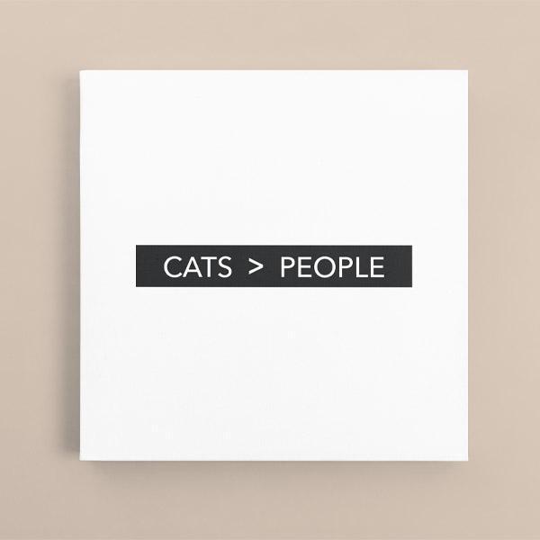 Canvas Quote - Cats > People - Custom pet art of your dog or cat by pop-your-pup