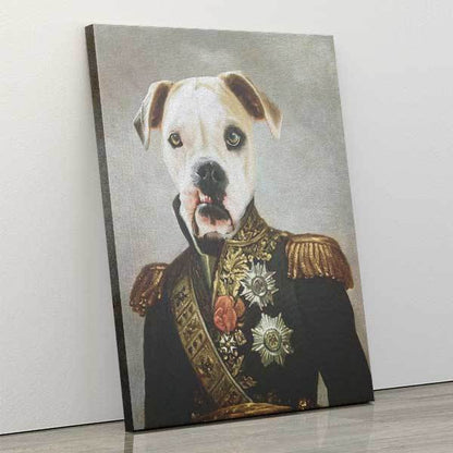 Colonel Borks - Canvas Wrap - Custom pet art of your dog or cat by pop-your-pup