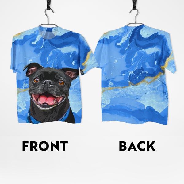 Custom Pet Art All Over Print Tee - Pop Your Pup!™