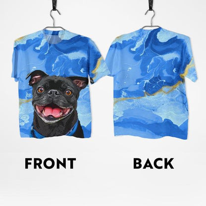 Custom Pet Art All Over Print Tee - Pop Your Pup!™