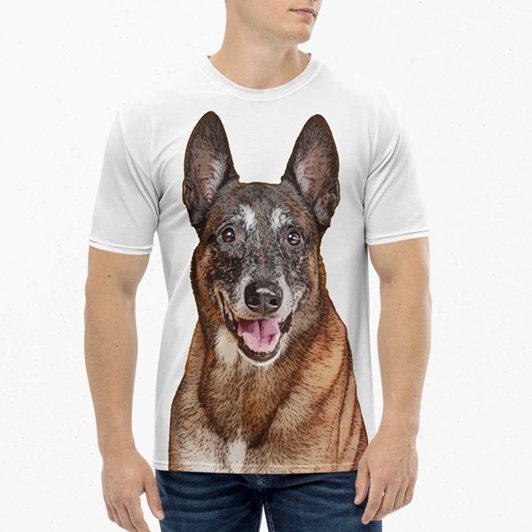 Custom Pet Art All Over Print Tee - Pop Your Pup!™