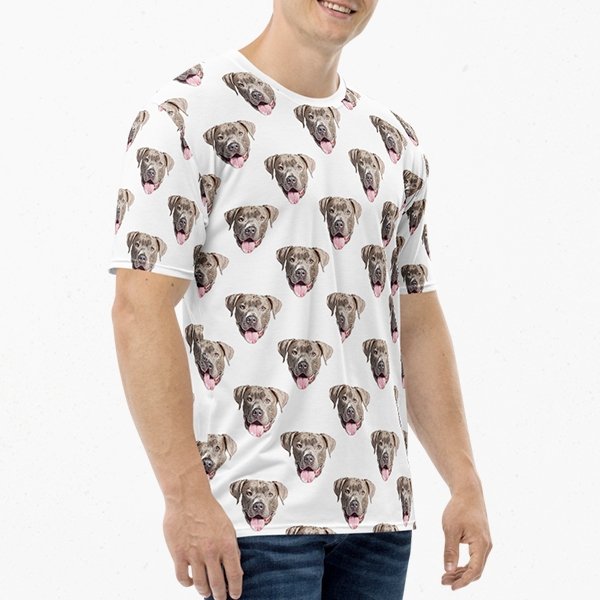 Custom Pet Art All Over Print Tee - Pop Your Pup!™