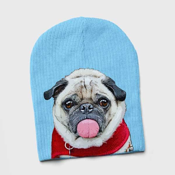 Custom Pet Art Baby Beanie - Custom pet art of your dog or cat by pop-your-pup