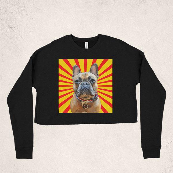 Custom Pet Art Crop Sweatshirt - Pop Your Pup!™