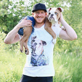 Custom Pet Art Mens Crew T-shirt