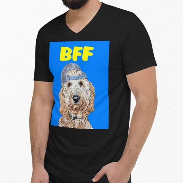 Custom Pet Art Mens V-neck - Pop Your Pup!™