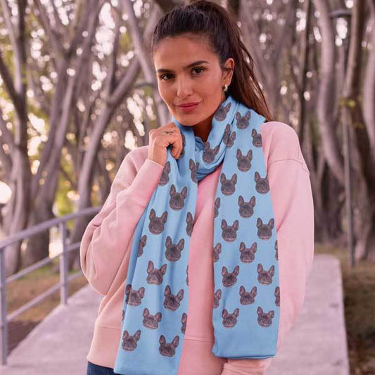 Custom Pet Art Scarves - Custom pet art of your dog or cat by pop-your-pup