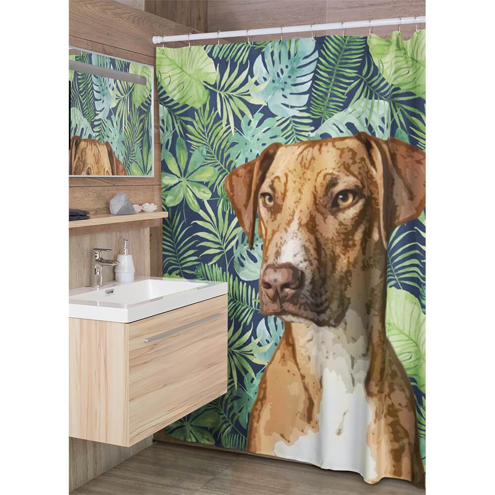 Custom Pet Art Shower Curtain - Custom pet art of your dog or cat by pop-your-pup