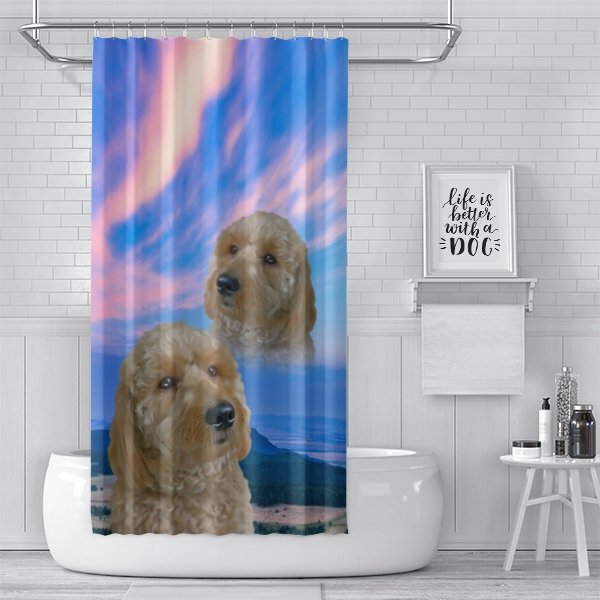 Custom Pet Art Shower Curtain - Pop Your Pup!™
