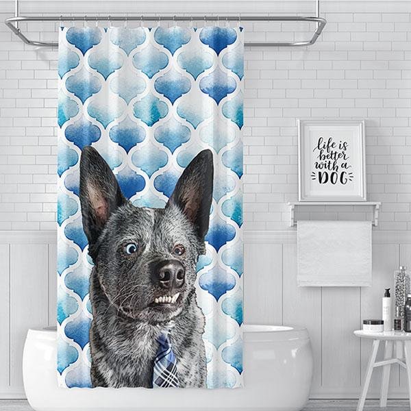 Custom Pet Art Shower Curtain - Pop Your Pup!™