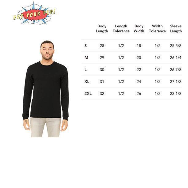 Custom Pet Art Uni-sex Long Sleeve Shirt - Custom pet art of your dog or cat by pop-your-pup