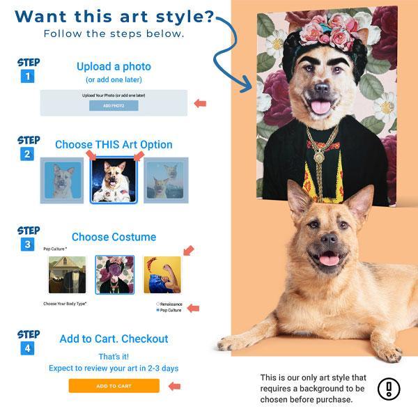 Custom Pet Art Uni-Sex Long Sleeve Shirt - Pop Your Pup!™