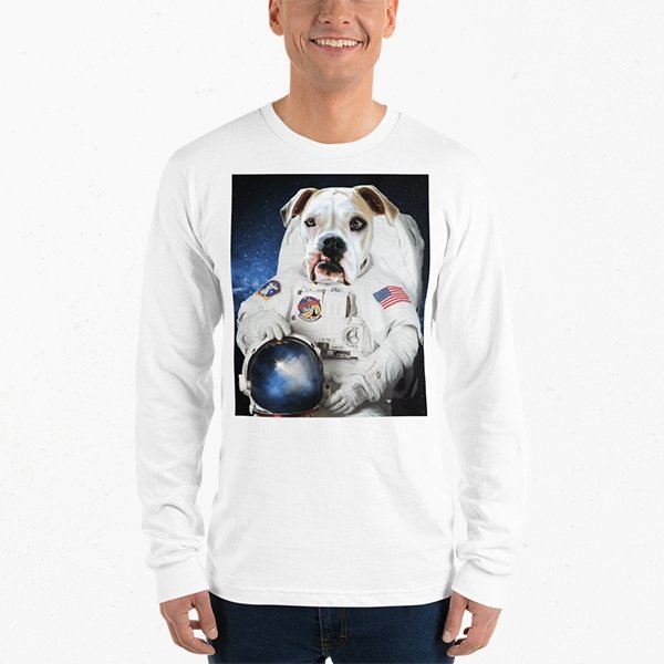 Custom Pet Art Uni-Sex Long Sleeve Shirt - Pop Your Pup!™