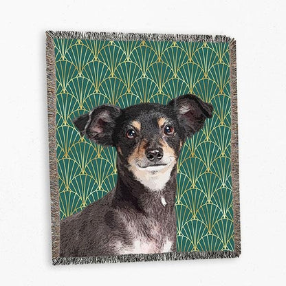 Custom Pet Art Woven Blanket - Pop Your Pup!™
