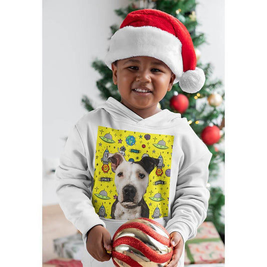 Custom Pet Art Youth Hoodie - Custom pet art of your dog or cat by pop-your-pup