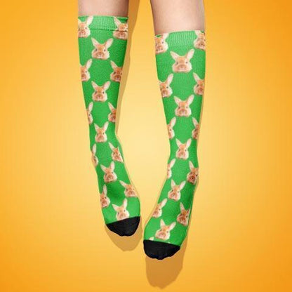 Custom Pet Socks - Custom pet art of your dog or cat by pop-your-pup