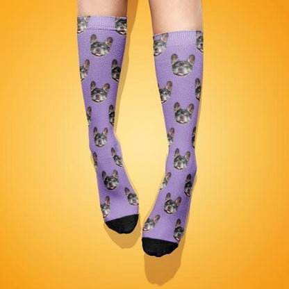 Custom Pup Socks - Custom pet art of your dog or cat by pop-your-pup