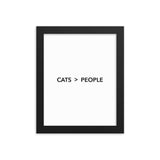 Framed Poster Quote - Cats > People