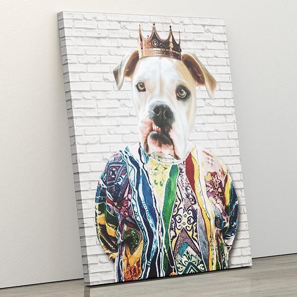 Notorious D.O.G. - Canvas Wrap - Custom pet art of your dog or cat by pop-your-pup