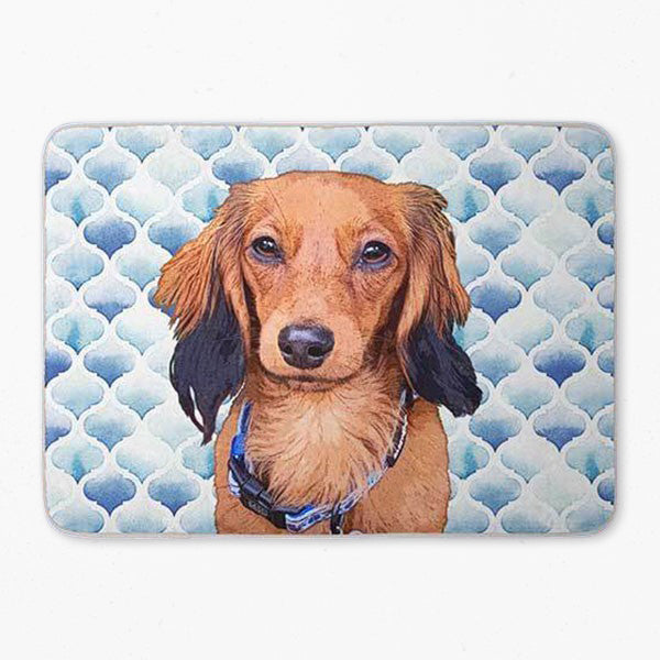 Original Pet Pop Art Bath Mats - Custom pet art of your dog or cat by pop-your-pup