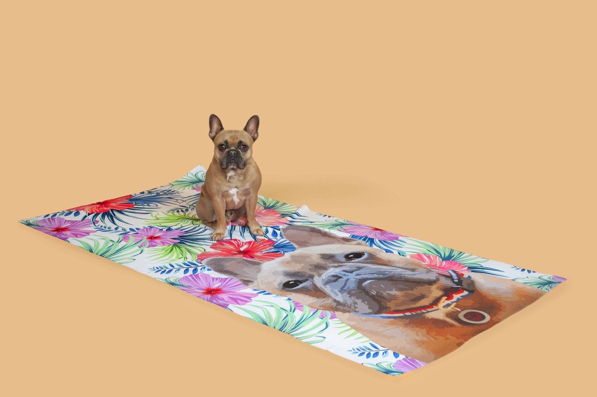 Original Pet Pop Art Bath Towel - Custom pet art of your dog or cat by pop-your-pup