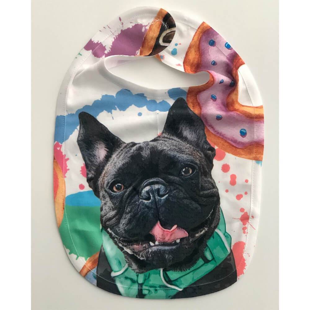 Original Pet Pop Art Bib - Custom pet art of your dog or cat by pop-your-pup