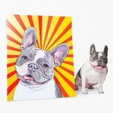 Original Pet Pop Art Canvas Wrap - Custom pet art of your dog or cat by pop-your-pup