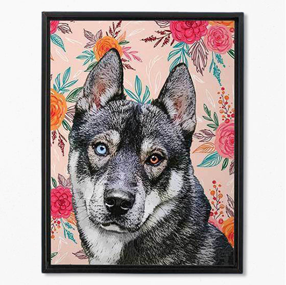 Original Pet Pop Art Framed Canvas Wraps - Custom pet art of your dog or cat by pop-your-pup