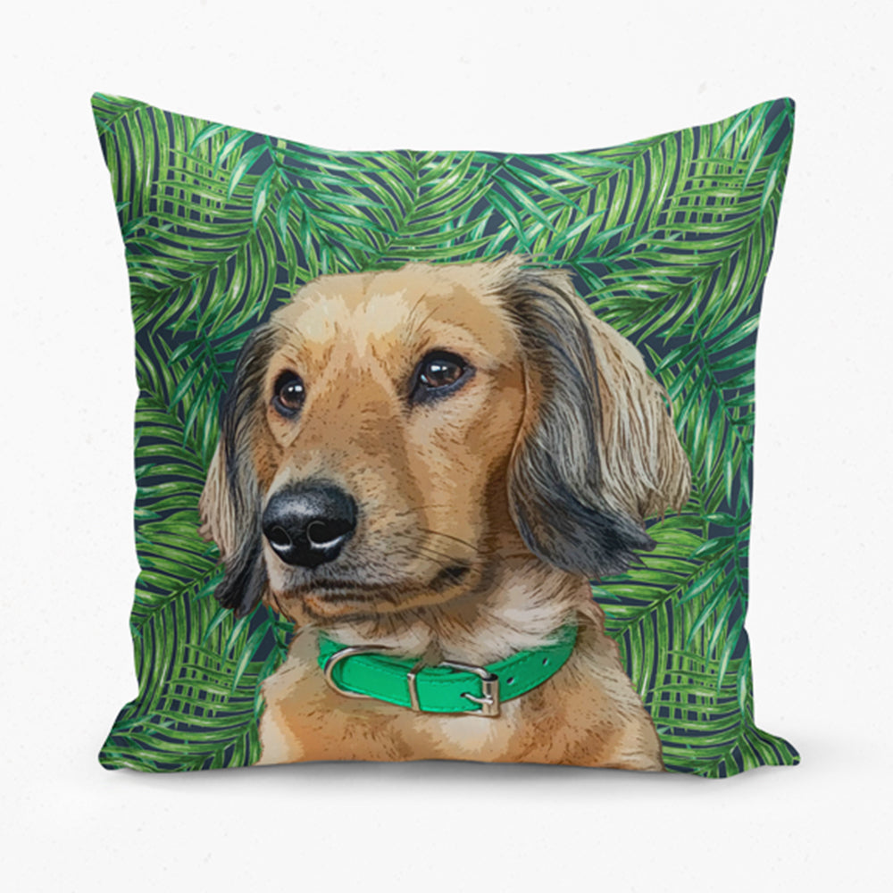 Original Pet Pop Art Linen Pillow - Custom pet art of your dog or cat by pop-your-pup