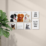 Pop Chic - 6 Canvas Gallery Set - Custom pet art of your dog or cat by pop-your-pup
